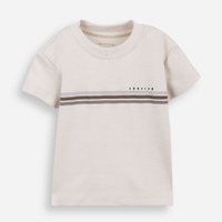 Camiseta infantil manga curta bege