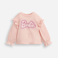 Blusa infantil bata barbie rosa