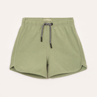 Short infantil cós elástico com bolso verde claro