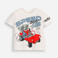 Camiseta infantil stitch no carro branca