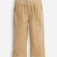 Calça reta infantil texturizada bege