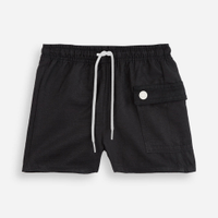 Short cargo infantil cós elástico preto