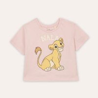 Camiseta infantil de algodão nala rosa