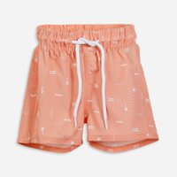 Short boardshort infantil estampado laranja