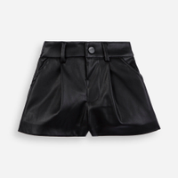 Short infantil de poliuretano preto