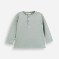 Camiseta infantil com algodão manga longa azul