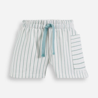 Short infantil de malha listrado verde
