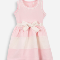 Vestido infantil listrado rosa