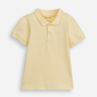 Polo infantil de algodão com bordado amarela