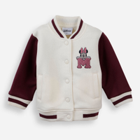 Jaqueta infantil bomber moletom minnie off white