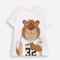 Camiseta infantil capivara interativa college off white