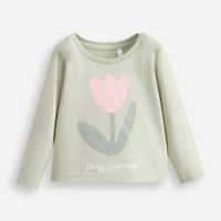 Blusa infantil de algodão tulipa verde