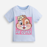 Camiseta infantil de algodão clarice com glitter azul