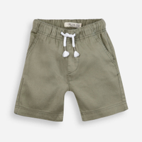 Bermuda infantil de algodão com cós elástico verde