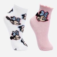 Kit de 2 meias infantis minnie 22-25 colorido