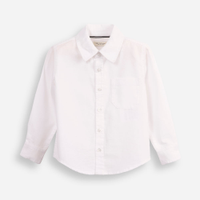 Camisa de algodão infantil manga longa off white