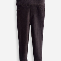 Calça legging infantil de veludo texturizada cinza