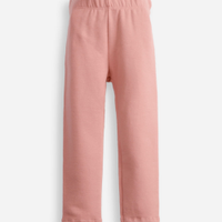 Calça legging infantil de algodão felpado básica rosa