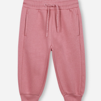 Calça jogger infantil de moletom rosa