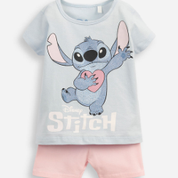 Conjunto infantil curto stitch colorido