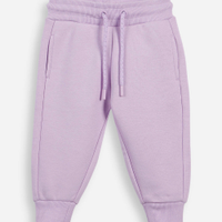Calça infantil jogger básica moletom lilás
