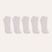 Kit de 5 meias infantis soquete branco