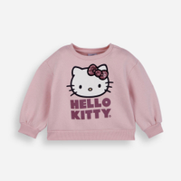 Blusão infantil de moletom hello kitty rosa