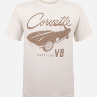 Camiseta juvenil de algodão corvette off white