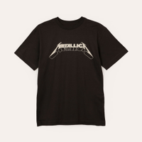 Camiseta de algodão juvenil manga curta metallica cinza