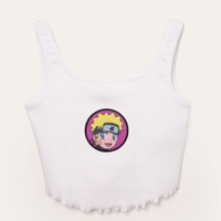 Regata juvenil cropped naruto off white