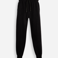 Calça jogger juvenil de moletom com nervura preta