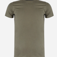 Camiseta juvenil de algodão manga curta verde