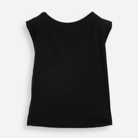 Blusa juvenil de poliamida preta