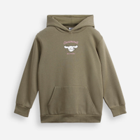 Blusão de moletom juvenil com capuz cinnamoroll verde