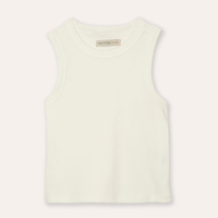 Regata cropped de algodão juvenil off white