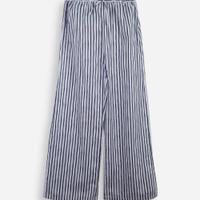Calça pijama juvenil de algodão listrada colorido