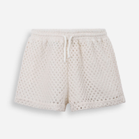 Short de tricot juvenil bege
