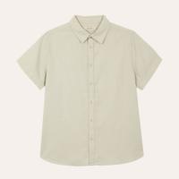 Camisa comfort com linho juvenil verde