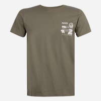 Camiseta juvenil de algodão estampa grafite verde
