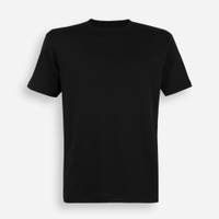 Camiseta juvenil de algodão peruano interlock preta