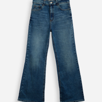 Calça flare juvenil jeans azul