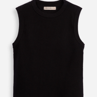 Regata cropped de algodão juvenil preta