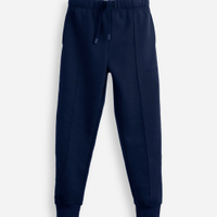 Calça jogger juvenil de moletom com nervura azul