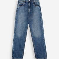 Calça mom juvenil jeans azul