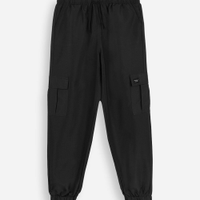Calça jogger cargo juvenil cós elástico preta