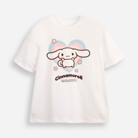 Camiseta infantil oversized cinnamoroll off white