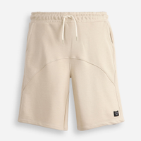 Short de moletom juvenil com recorte bege
