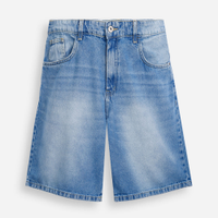 Bermuda juvenil baggy jeans azul
