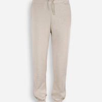 Calça jogger juvenil de moletom básica bege