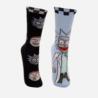 Kit de 2 meias juvenis rick and morty colorida